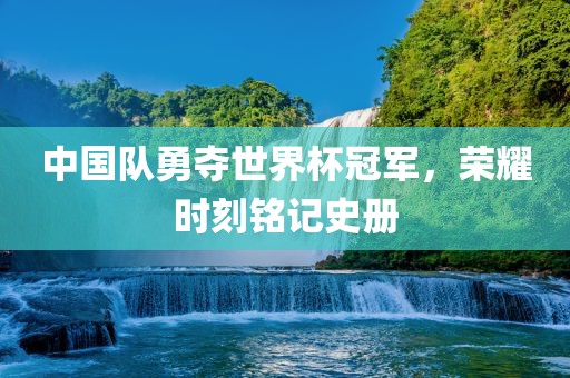 中国队勇夺世界杯冠军，荣耀时刻铭记史江门市永晋源无纺布有限公司册