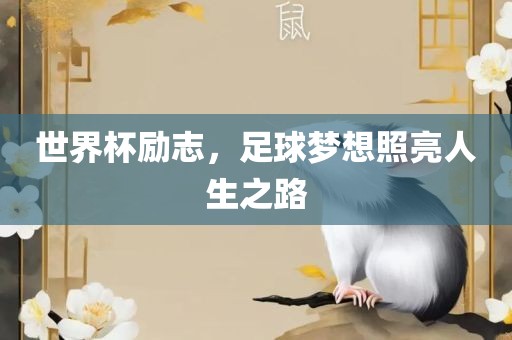 世界杯励志，足球梦想照亮人生之路