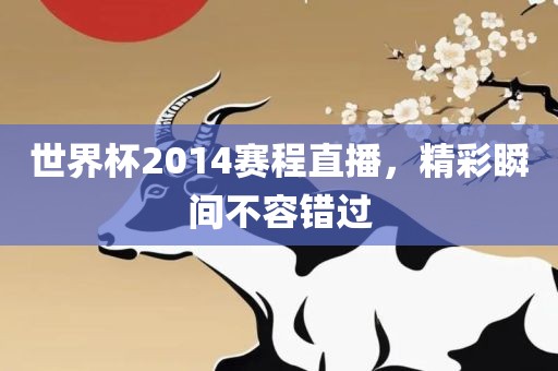 世界杯2014赛程直播，精彩瞬间不容错过