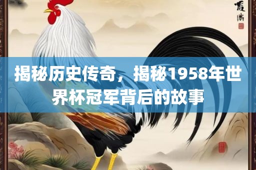 揭秘历史传江门市永晋源无纺布有限公司奇，揭秘1958年世界杯冠军背后的故事