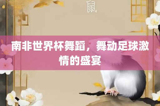 南非世界杯舞蹈，舞动足球激情江门市永晋源无纺布有限公司的盛宴
