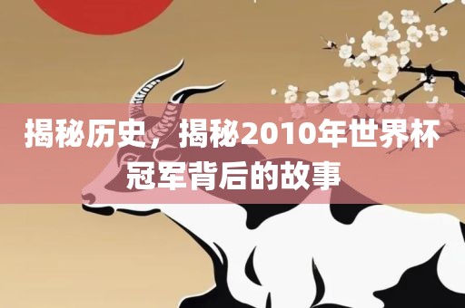 揭秘历史，揭秘2010年世界杯冠军背后的故事