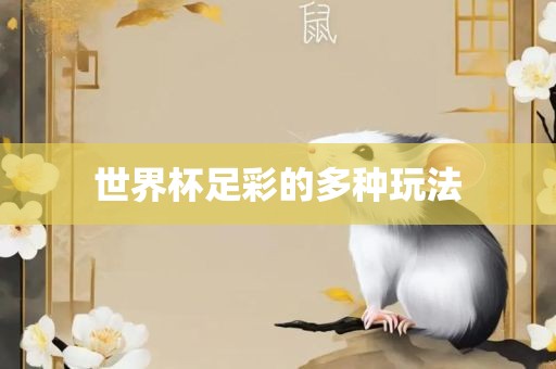 世界杯足彩的多种玩法