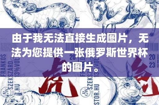 由于我无法直接生成图片，无法为您提供一张俄罗斯世界杯的图片。