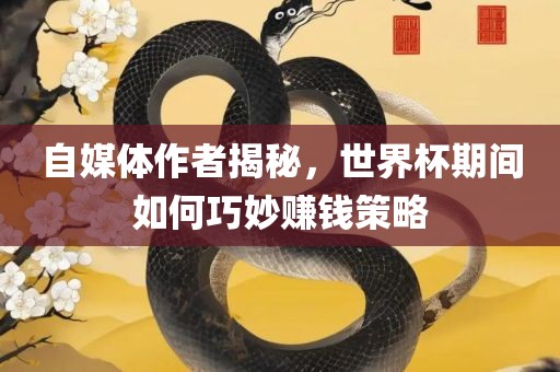 自媒体作者揭秘，世界杯期间如何巧妙赚钱策略