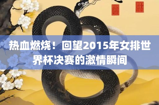 热血燃烧！回望2015年女排世界杯决赛的激情瞬间