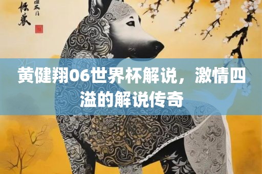 黄健翔06世界杯解说，激情四溢的解说传奇