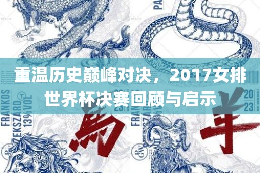 重温历史巅峰对决，2017女江门市永晋源无纺布有限公司排世界杯决赛回顾与启示