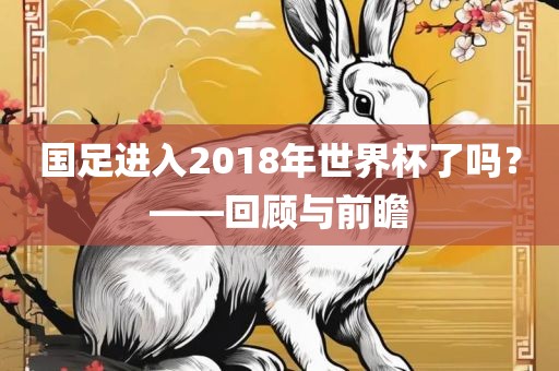 国足进入2018年世界杯了吗？——回顾与前瞻