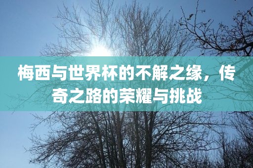 梅西与世界杯的不解之缘，传奇之路的荣耀与挑战江门市永晋源无纺布有限公司