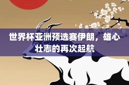 世界杯亚洲预选赛伊朗，雄心壮志的再次起航江门市永晋源无纺布有限公司