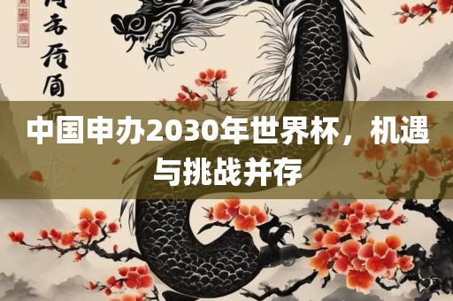中国申办2030年世界杯，机遇与挑战并存
