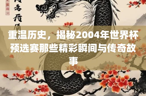 重温历史，揭秘2004年世界杯预选赛那些精彩瞬间与传奇故事