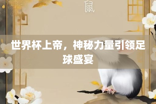 世界杯上帝，神秘力量引领足球盛宴