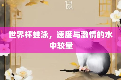 世界杯蛙泳，速度与激情的水中较量