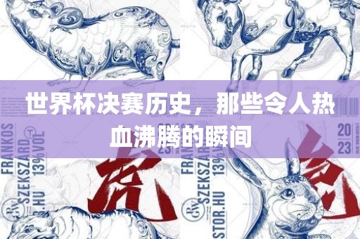 世界杯决赛历史，那些令人热血沸腾的瞬间
