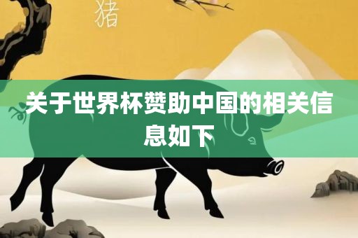 关于世界杯赞助中国的相关信息如下