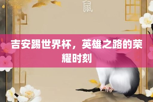 吉安踢世界杯，英雄之路的荣耀时刻