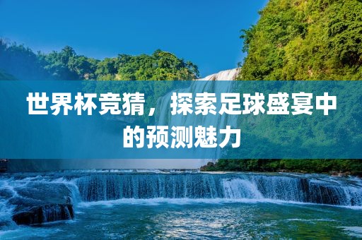 世界杯竞猜，探索足球盛宴中的预测魅力
