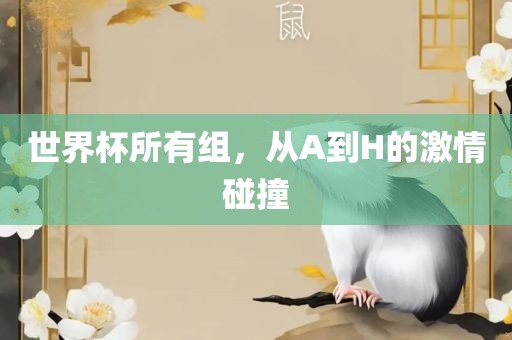 世界杯所有组，从A到H的激情碰撞