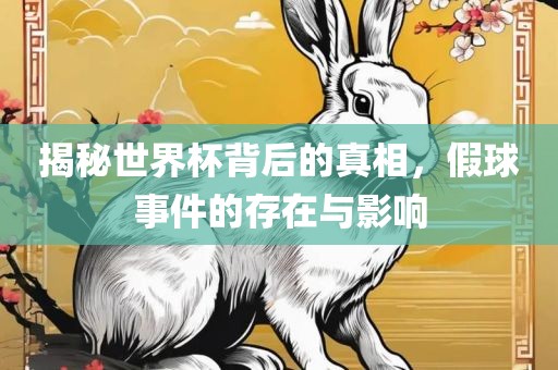 揭秘世界杯背后的真相，假球事件的存在与影响