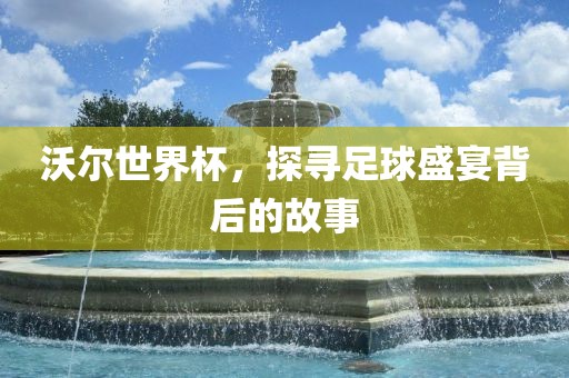 沃尔世界杯，探寻足球盛宴背后的故事
