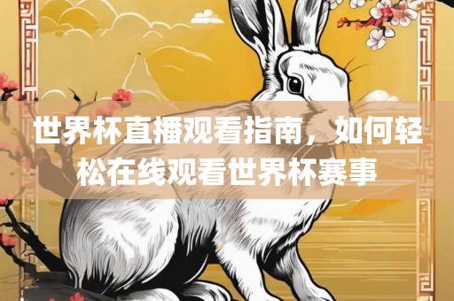 世界杯直播观看指南，如何轻松在线观看世界杯赛事