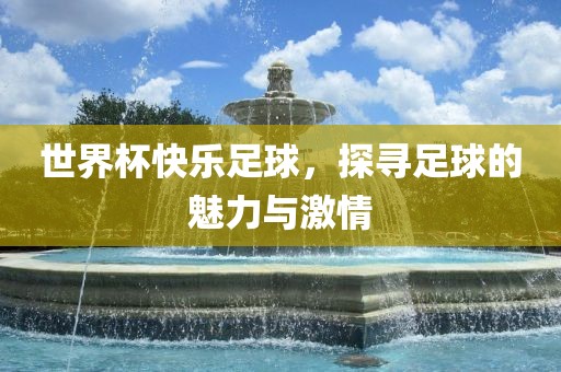 世界杯快乐足球，探寻足球的魅力与激情